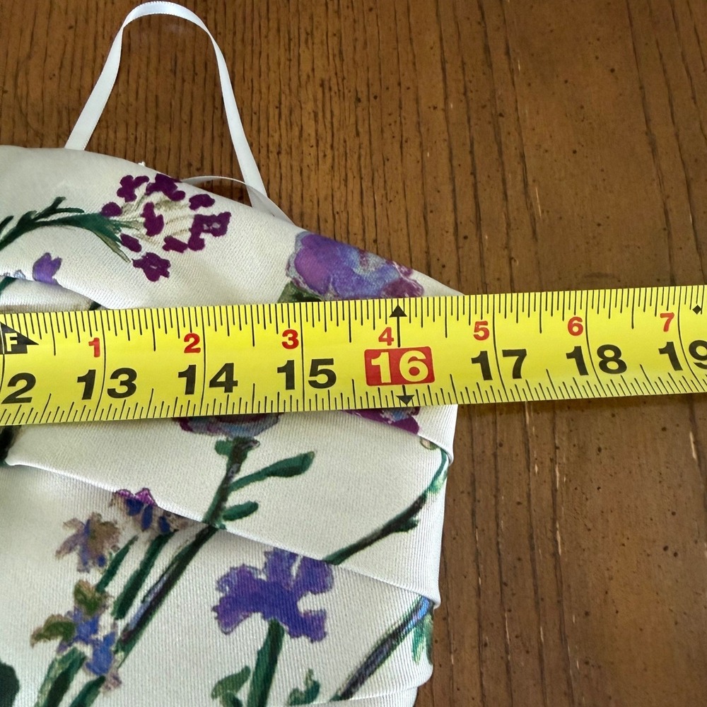 Marchesa Notte Erwina Strapless Floral Midi Dress Purple Bow Strapless Mermaid 8 - Picture 13 of 16